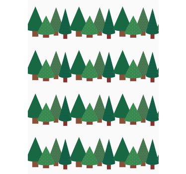 Eenvoudig bospatroon rolgordijn bomen - TenStickers