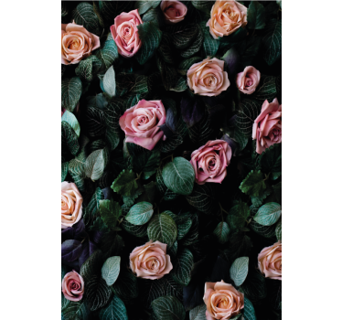 Realistisch rozenpatroon rolgordijn bloemen - TenStickers
