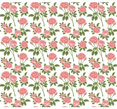 Mooi rozenpatroon rolgordijn bloemen en planten - TenStickers