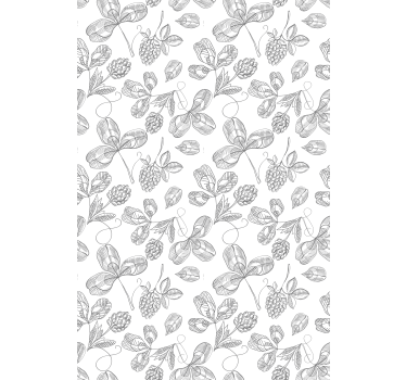 Rolgordijn bloemenprint Bloemen borduurwerk - TenStickers