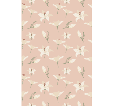 Delicaat bloemenpatroon rolgordijn bloemen en planten - TenStickers