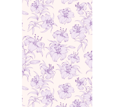 Lelies bloemenpatroon rolgordijn bloemen en planten - TenStickers
