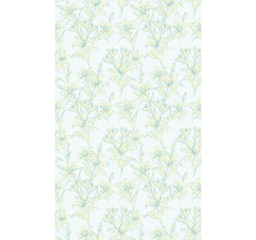 Subtiele botanische motieven rolgordijn bloemen en planten - TenStickers