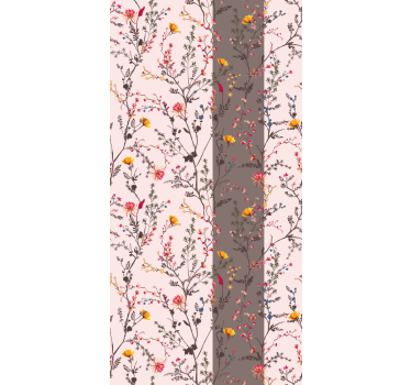 Elegant vogelmotief rolgordijn bloemen en planten - TenStickers