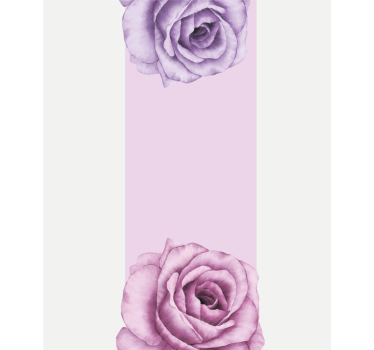 Paarse rozenaccent rolgordijn bloemen en planten - TenStickers