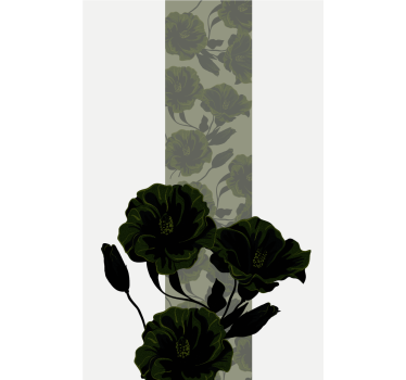 Groene rozenarrangement rolgordijn bloemen en planten - TenStickers