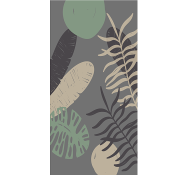 Tropisch groen patroon rolgordijn bloemen en planten - TenStickers