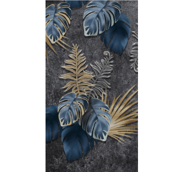 Tropische bladschikking rolgordijn bloemen en planten - TenStickers