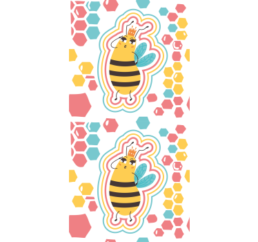 Schattig bijenkarakter rolgordijn dieren - TenStickers