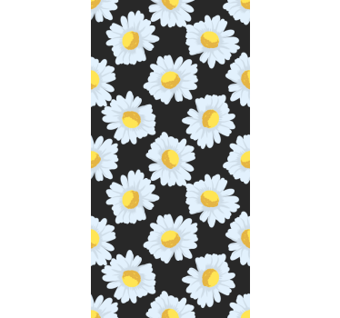 Madeliefjes thema rolgordijn bloemen en planten - TenStickers