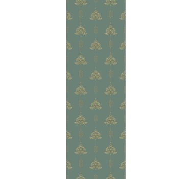 Jugendstil patroon met gouden bloemen rolgordijn woonkamer - TenStickers