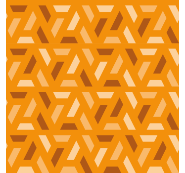 Geometrische oranje tinten rolgordijn woonkamer - TenStickers