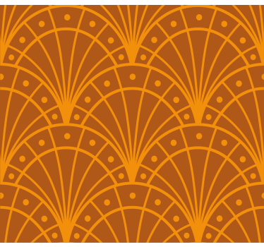 Elegante oranje art decor rolgordijn woonkamer - TenStickers