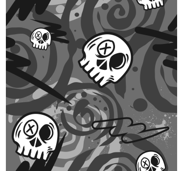 Graffiti met schedels Tiener jaloezie - TenStickers