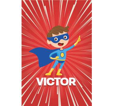 Super kind Gepersonaliseerd Kinderkamer rolgordijn - TenStickers