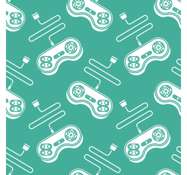 Retro wit controlepatroon nerd rolgordijn - TenStickers