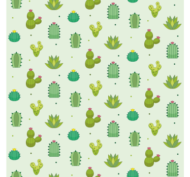 Groen patroon Cactus jaloezie - TenStickers