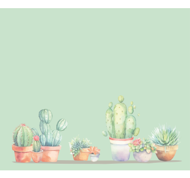 Minimalistische stijl Cactus jaloezie - TenStickers