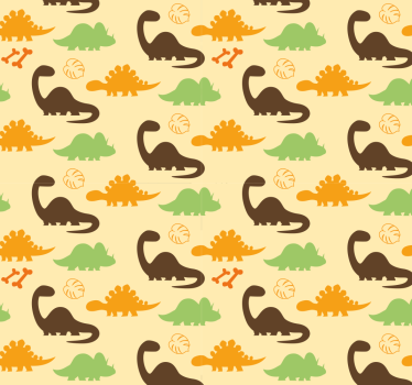Beige achtergrond dinosaurus rolgordijn - TenStickers
