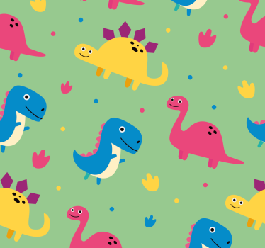 Kleurrijke stijl dinosaurus rolgordijn - TenStickers
