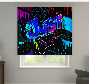3d just-gamecontroller gamer rolgordijn - TenStickers