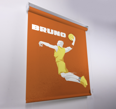 Basketbal gepersonaliseerde rolgordijn - TenStickers