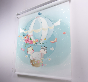 Noorse rolgordijnën Hete luchtballon met fauna - TenStickers