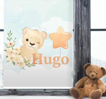 Aangepaste leeuwenwelp rolgordijn babykamer - TenStickers