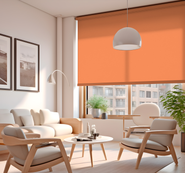 Abrikozen crush kleur Rolgordijn woonkamer - TenStickers
