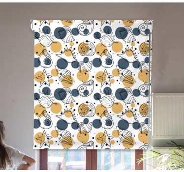 Abstract zeeleven rolgordijn dieren - TenStickers