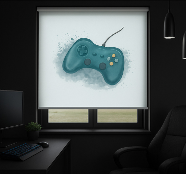 Artistiek ontwerp van een spelconsole gamer rolgordijn - TenStickers
