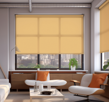 Beige rolgordijn woonkamer - TenStickers