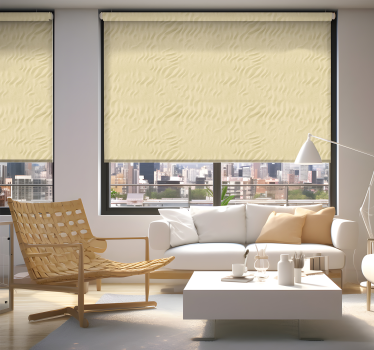 Beige zandtextuur rolgordijn woonkamer - TenStickers