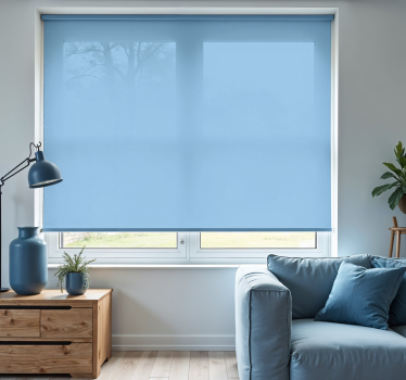 Blauwe lucht rolgordijn woonkamer - TenStickers