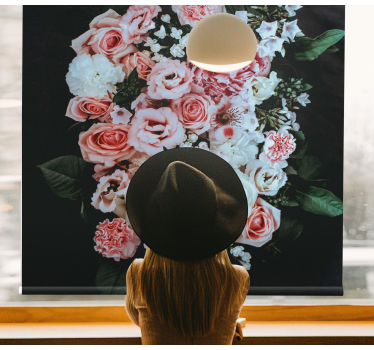 Bloeiend bloemstuk rolgordijn bloemen - TenStickers