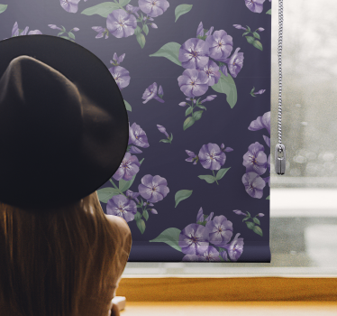 Bloeiende elegantie rolgordijn bloemen en planten - TenStickers