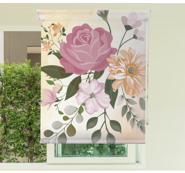 Rolgordijn bloemen Realistisch - TenStickers