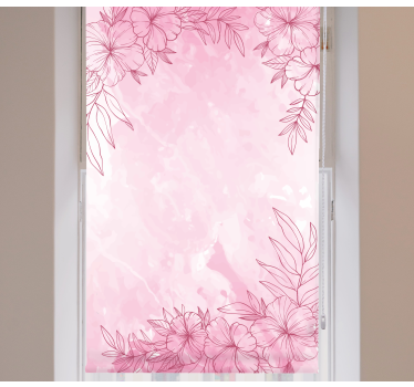 Roze bloei rolgordijn bloemen - TenStickers