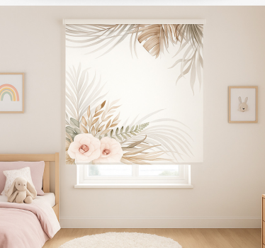 Rolgordijn bloemen boho kinderkamer - TenStickers