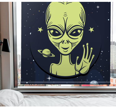 Buitenaards wezen in de ruimte nerd rolgordijn - TenStickers