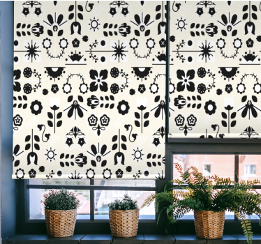 Charmante bloemenpatronen rolgordijn bloemen - TenStickers
