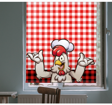 Chef-kok haan karakter rolgordijn dieren - TenStickers