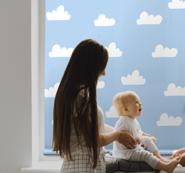 Cumulus wolkenpatroon kinderkamer rolgordijn - TenStickers