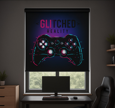Defecte reality-controller gamer rolgordijn - TenStickers