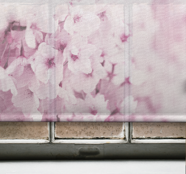 Delicate roze bloesems rolgordijn bloemen en planten - TenStickers