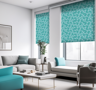 Driehoeken patroon Rolgordijn turquoise - TenStickers