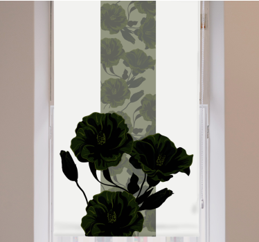 Groene rozenarrangement rolgordijn bloemen en planten - TenStickers