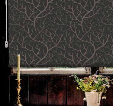 Elegant takkenpatroon rolgordijn bomen - TenStickers