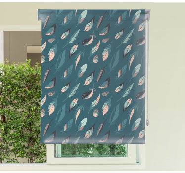 Elegante bladpatronen rolgordijn bloemen en planten - TenStickers