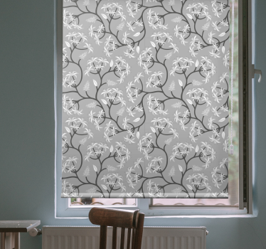 Elegante bloementakken rolgordijn bloemen en planten - TenStickers